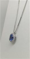 Collana Miluna Donna in Oro bianco Tanzanite 1.308 Ct CLD4403 - CLD4403